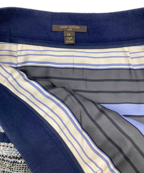 LOUIS VUITTON（ルイ ヴィトン）LOUIS VUITTON (ルイ ヴィトン) ツイードスカート ブルー サイズ:34の古着・服飾アイテム
