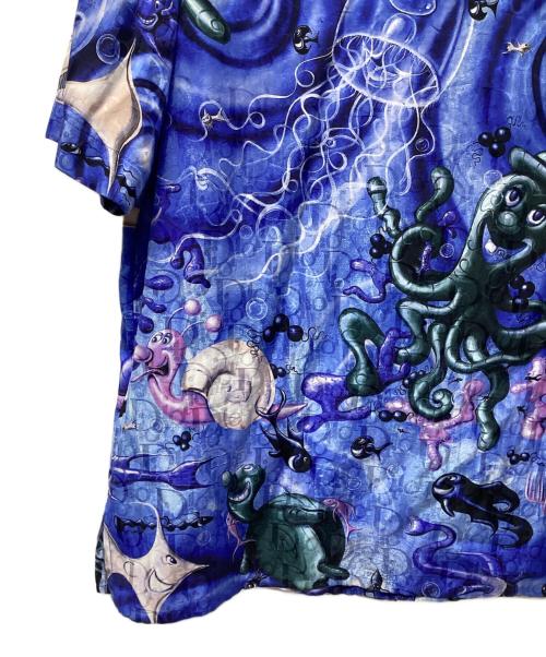 Christian Dior（クリスチャン ディオール）Christian Dior (クリスチャン ディオール) Kenny Scharf (ケニー・シャーフ) オブリークキャラクター総柄半袖シャツ ブルー サイズ:37の古着・服飾アイテム