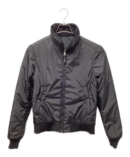 PRADA（プラダ）PRADA (プラダ) reversible lib knit jacket ブラック サイズ:46の古着・服飾アイテム