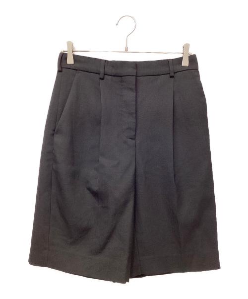 Acne studios（アクネ ストゥディオス）ACNE STUDIOS (アクネ ストゥディオス) タックハーフパンツ ブラック サイズ:36の古着・服飾アイテム