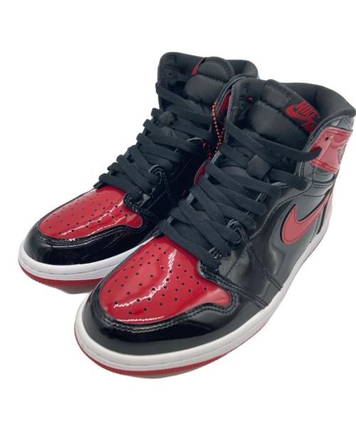 NIKE（ナイキ）NIKE (ナイキ) AIR JORDAN 1 RETRO HIGH OG BRED PATENT ブラック×レッド サイズ:26ｃｍの古着・服飾アイテム