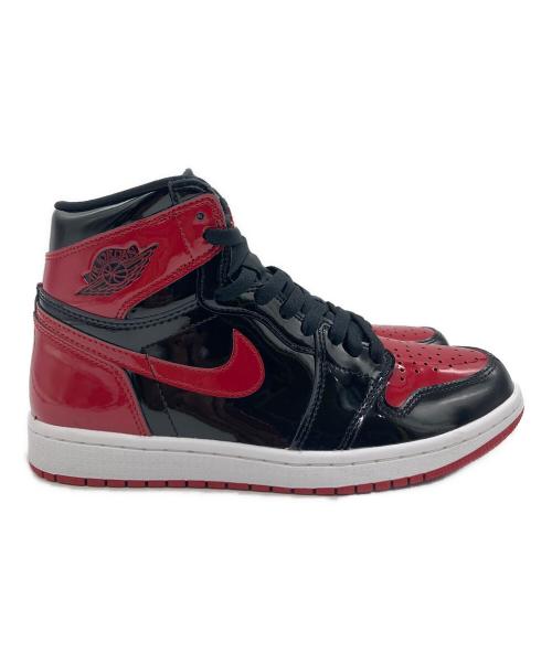 NIKE（ナイキ）NIKE (ナイキ) AIR JORDAN 1 RETRO HIGH OG BRED PATENT ブラック×レッド サイズ:26ｃｍの古着・服飾アイテム