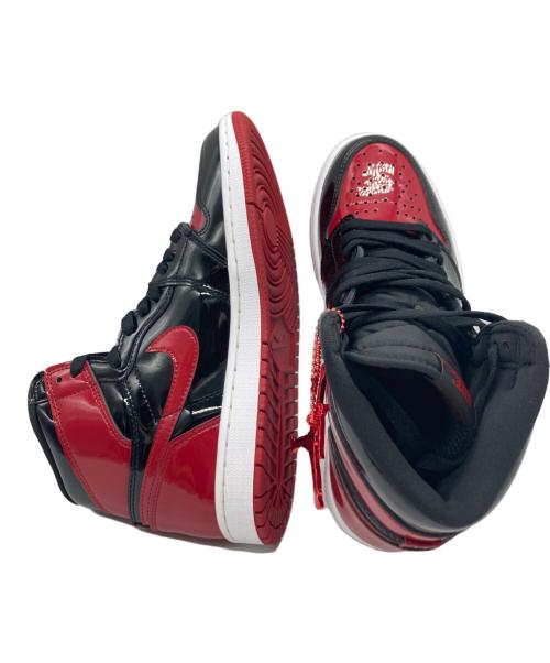 NIKE（ナイキ）NIKE (ナイキ) AIR JORDAN 1 RETRO HIGH OG BRED PATENT ブラック×レッド サイズ:26ｃｍの古着・服飾アイテム