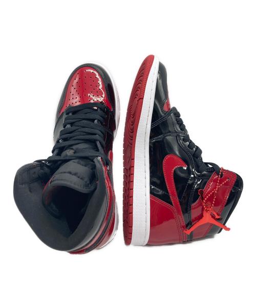 NIKE（ナイキ）NIKE (ナイキ) AIR JORDAN 1 RETRO HIGH OG BRED PATENT ブラック×レッド サイズ:26ｃｍの古着・服飾アイテム