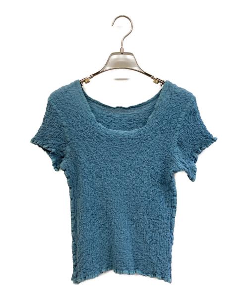 me ISSEY MIYAKE（ミーイッセイ ミヤケ）me ISSEY MIYAKE (ミーイッセイ ミヤケ) 半袖ブラウス ブルー サイズ:FREEの古着・服飾アイテム