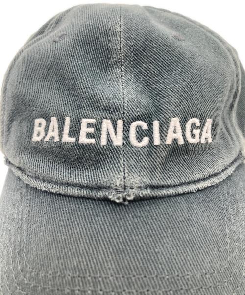 BALENCIAGA（バレンシアガ）BALENCIAGA (バレンシアガ) LOGO FRONT CAP グレー サイズ:Ｌの古着・服飾アイテム