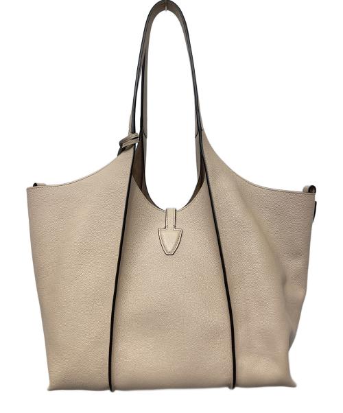 TOD'S（トッズ）TOD'S (トッズ) Tタイムレス ショッピングバッグ ピンクベージュの古着・服飾アイテム