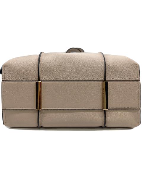TOD'S（トッズ）TOD'S (トッズ) Tタイムレス ショッピングバッグ ピンクベージュの古着・服飾アイテム