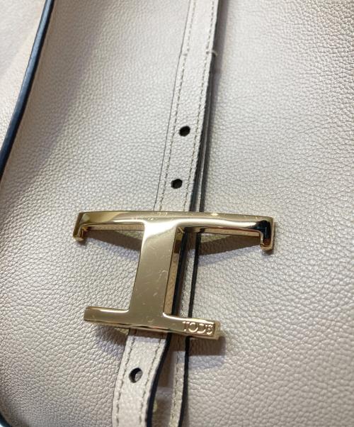 TOD'S（トッズ）TOD'S (トッズ) Tタイムレス ショッピングバッグ ピンクベージュの古着・服飾アイテム