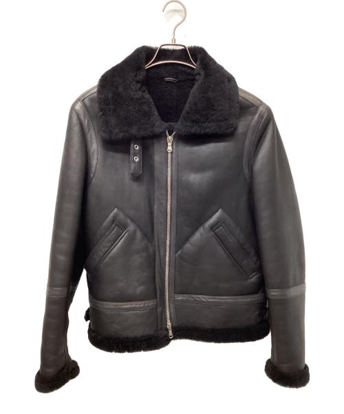 EMMETI（エンメティ）EMMETI (エンメティ) B-3ムートンジャケット ブラック サイズ:50の古着・服飾アイテム