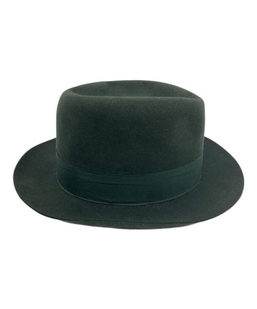 BORSALINO（ボルサリーノ）BORSALINO (ボルサリーノ) 中折れハット グリーンの古着・服飾アイテム
