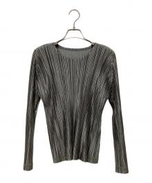 PLEATS PLEASE（プリーツプリーズ）の古着「長袖カットソー」｜グレー