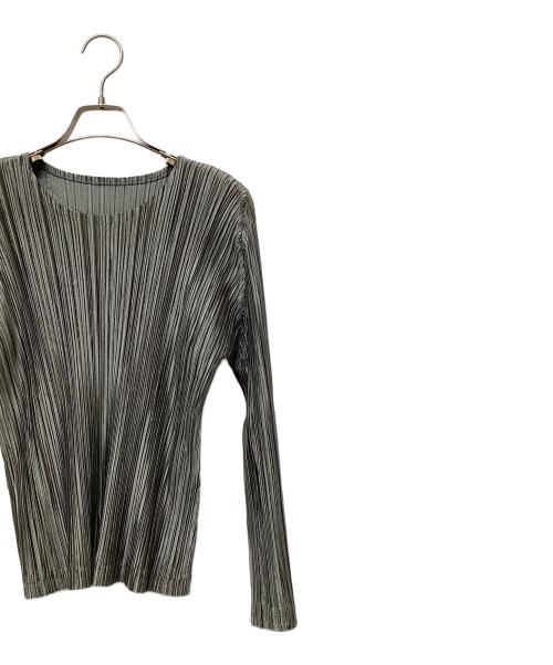 PLEATS PLEASE（プリーツプリーズ）PLEATS PLEASE (プリーツプリーズ) 長袖カットソー グレー サイズ:4の古着・服飾アイテム
