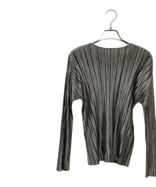 PLEATS PLEASE（プリーツプリーズ）PLEATS PLEASE (プリーツプリーズ) 長袖カットソー グレー サイズ:4の古着・服飾アイテム