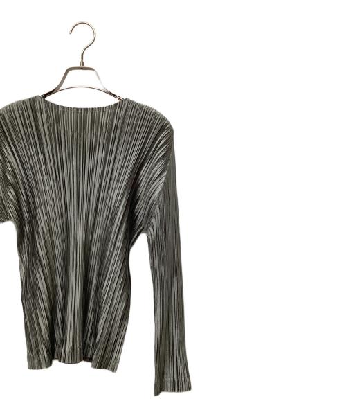 PLEATS PLEASE（プリーツプリーズ）PLEATS PLEASE (プリーツプリーズ) 長袖カットソー グレー サイズ:4の古着・服飾アイテム