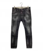 DSQUARED2ディースクエアード）の古着「ボタンフライデニムパンツ」｜ブラック