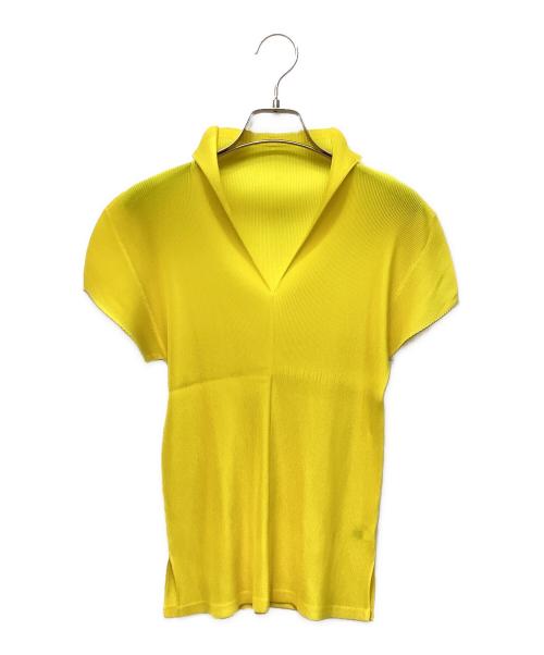PLEATS PLEASE（プリーツプリーズ）PLEATS PLEASE (プリーツプリーズ) 半袖カットソー イエロー サイズ:3の古着・服飾アイテム