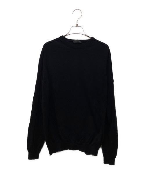 PRADA（プラダ）PRADA (プラダ) 薄手ニット ブラック サイズ:52の古着・服飾アイテム