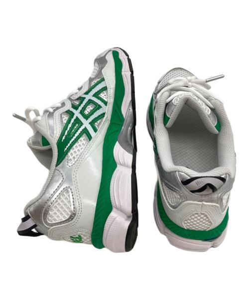 asics（アシックス）asics (アシックス) ローカットスニーカー　Hidden NY × Asics Gel-NYC　26.5cm ホワイト×グリーン サイズ:26.5cmの古着・服飾アイテム