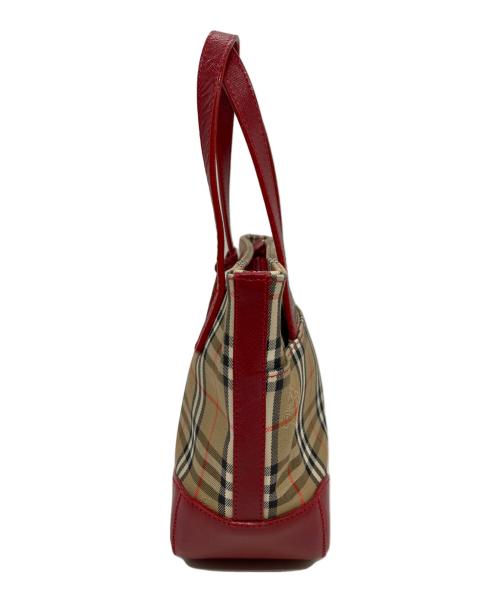 BURBERRY（バーバリー）BURBERRY (バーバリー) ハンドバッグ レッドの古着・服飾アイテム