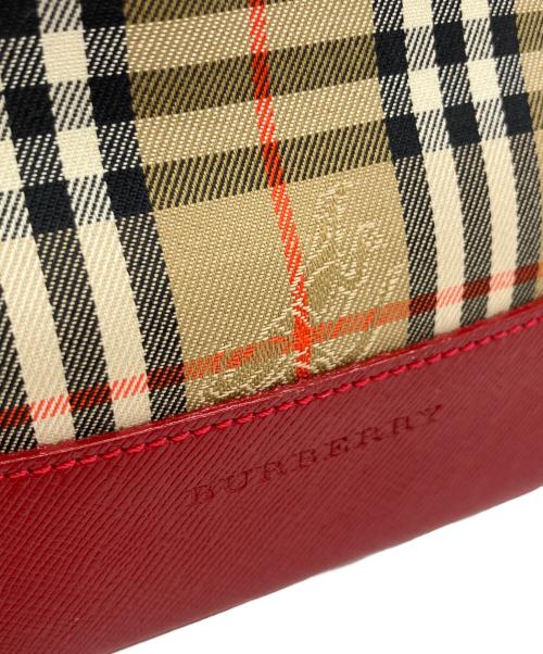 BURBERRY（バーバリー）BURBERRY (バーバリー) ハンドバッグ レッドの古着・服飾アイテム