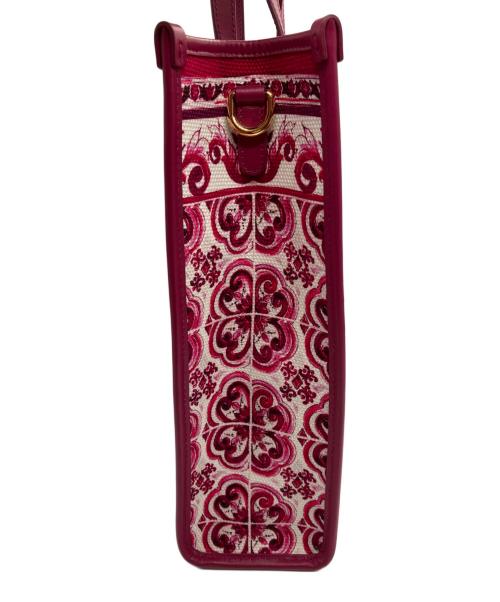 DOLCE & GABBANA（ドルチェ＆ガッバーナ）DOLCE & GABBANA (ドルチェ＆ガッバーナ) ロゴプレート トートバッグ ショッキングピンクの古着・服飾アイテム