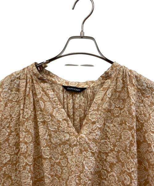 ourhome（アワホーム）ourhome (アワホーム) ノースリーブブラウス ブラウン サイズ:FREEの古着・服飾アイテム