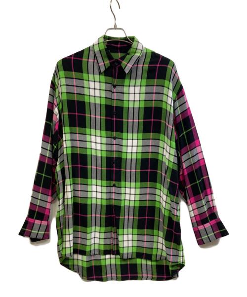 LAD MUSICIAN（ラッドミュージシャン）LAD MUSICIAN (ラッドミュージシャン) チェックシャツ グリーン×ピンク サイズ:Lの古着・服飾アイテム