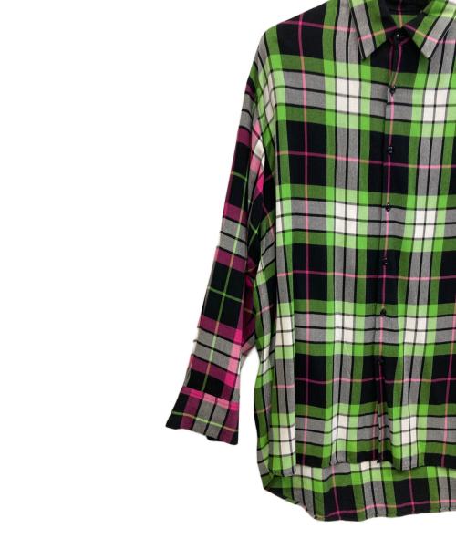 LAD MUSICIAN（ラッドミュージシャン）LAD MUSICIAN (ラッドミュージシャン) チェックシャツ グリーン×ピンク サイズ:Lの古着・服飾アイテム