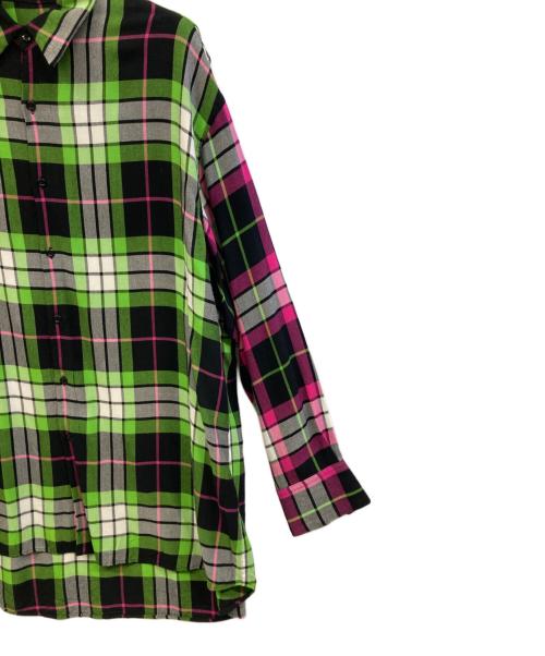 LAD MUSICIAN（ラッドミュージシャン）LAD MUSICIAN (ラッドミュージシャン) チェックシャツ グリーン×ピンク サイズ:Lの古着・服飾アイテム