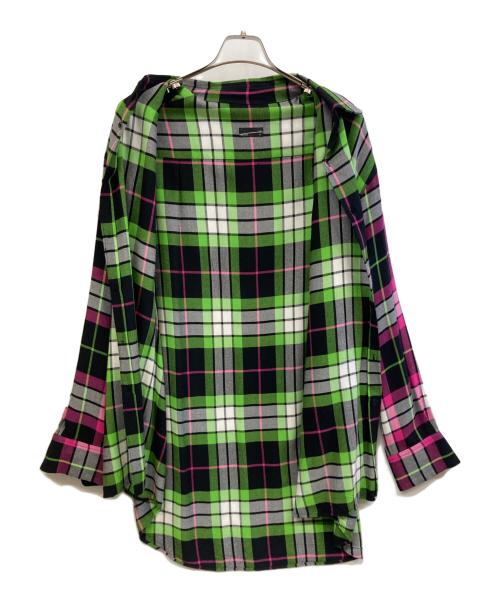 LAD MUSICIAN（ラッドミュージシャン）LAD MUSICIAN (ラッドミュージシャン) チェックシャツ グリーン×ピンク サイズ:Lの古着・服飾アイテム
