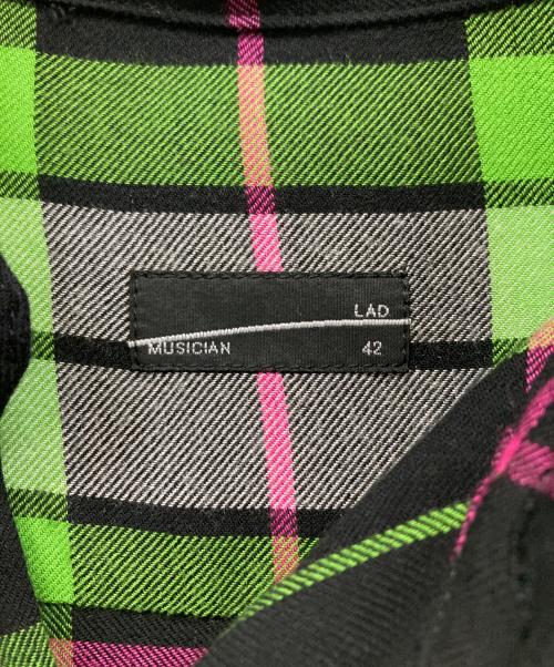 LAD MUSICIAN（ラッドミュージシャン）LAD MUSICIAN (ラッドミュージシャン) チェックシャツ グリーン×ピンク サイズ:Lの古着・服飾アイテム