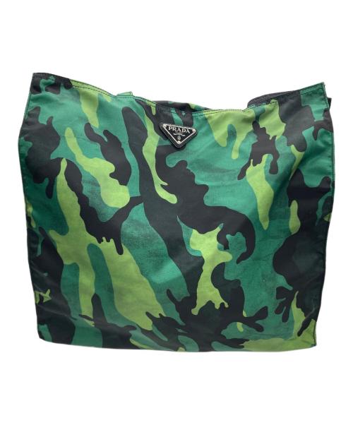 PRADA（プラダ）PRADA (プラダ) トートバッグ　カモフラージュ柄　 グリーンの古着・服飾アイテム
