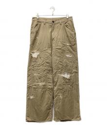 ANCELLM（アンセルム）の古着「REMAKE WIDE CHINO TROUSERS」｜ベージュ