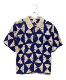 6(ROKU) BEAUTY&YOUTH（ロク ビューティーアンドユース）の古着「半袖シャツ」｜ホワイト×ブルー