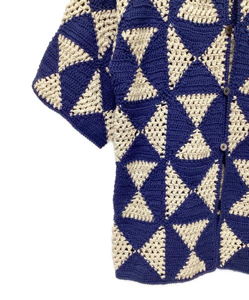 6(ROKU) BEAUTY&YOUTH（ロク ビューティーアンドユース）6(ROKU) BEAUTY&YOUTH (ロク ビューティーアンドユース) 半袖シャツ ホワイト×ブルー サイズ:記載なしの古着・服飾アイテム