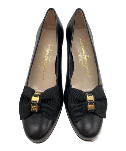 Salvatore Ferragamo（サルヴァトーレ フェラガモ）Salvatore Ferragamo (サルヴァトーレ フェラガモ) パンプス ブラック サイズ:4の古着・服飾アイテム