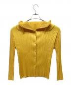 PLEATS PLEASEプリーツプリーズ）の古着「長袖ブラウス」｜イエロー