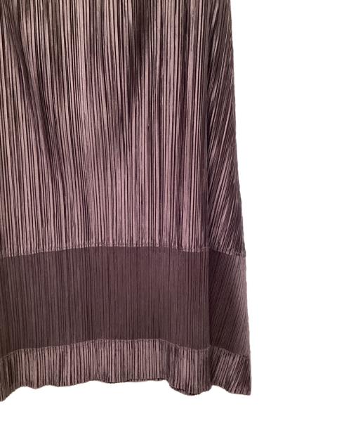 PLEATS PLEASE（プリーツプリーズ）PLEATS PLEASE (プリーツプリーズ) バイカラー切替プリーツスカート ブラウン サイズ:3の古着・服飾アイテム