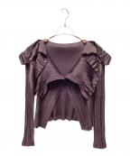 PLEATS PLEASEプリーツプリーズ）の古着「長袖カーディガン」｜ブラウン
