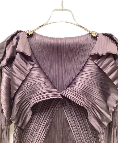 PLEATS PLEASE（プリーツプリーズ）PLEATS PLEASE (プリーツプリーズ) 長袖カーディガン ブラウン サイズ:3の古着・服飾アイテム