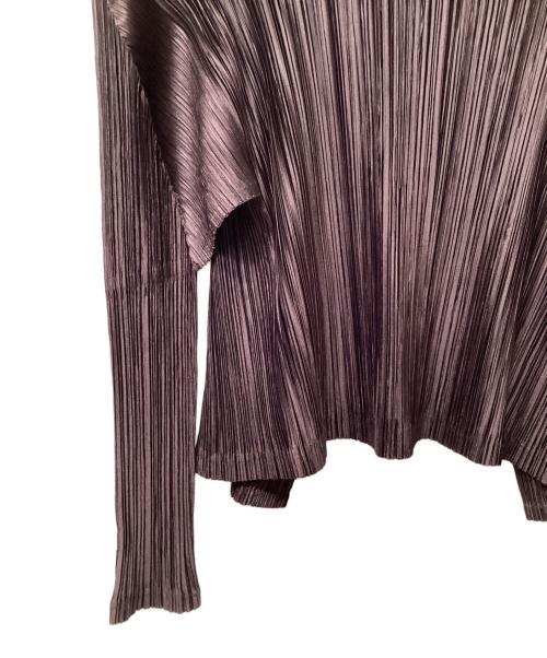 PLEATS PLEASE（プリーツプリーズ）PLEATS PLEASE (プリーツプリーズ) 長袖カーディガン ブラウン サイズ:3の古着・服飾アイテム