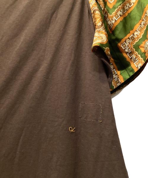 45R（フォーティファイブ・アール）45R (フォーティファイブ・アール) 半袖ワンピース ブラウン サイズ:Freeの古着・服飾アイテム