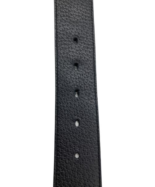 GUCCI（グッチ）GUCCI (グッチ) ダブルGバックルレザーベルト ブラックの古着・服飾アイテム