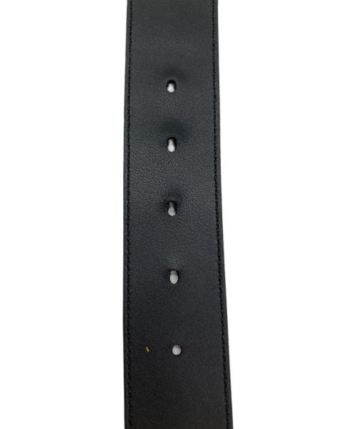 GUCCI（グッチ）GUCCI (グッチ) ダブルGバックルレザーベルト ブラックの古着・服飾アイテム