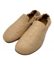 Maison Margiela（メゾンマルジェラ）の古着「Kiki Ruched Flats 4ステッチ フラットシューズ」｜ベージュ