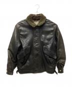 GUCCIグッチ）の古着「レザージャケット」｜ブラック