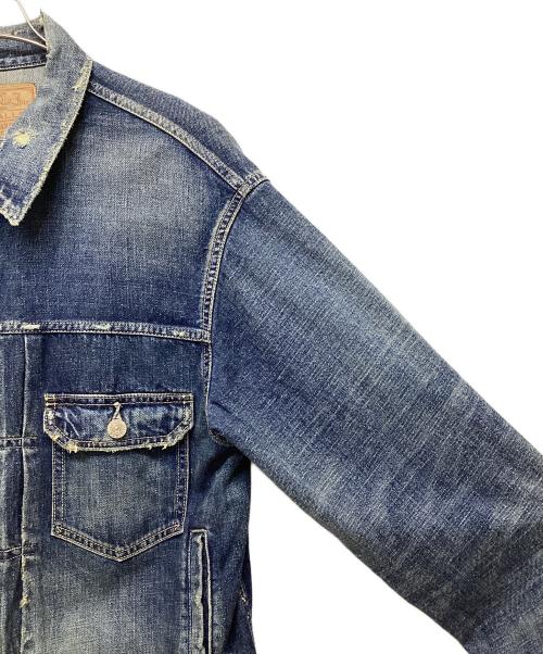 gold（ゴールド）gold (ゴールド) ダメージデニムジャケット インディゴ サイズ:33の古着・服飾アイテム