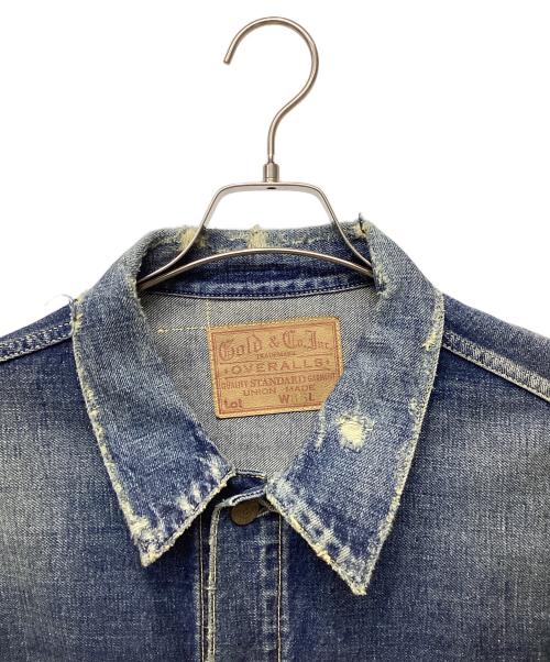 gold（ゴールド）gold (ゴールド) ダメージデニムジャケット インディゴ サイズ:33の古着・服飾アイテム