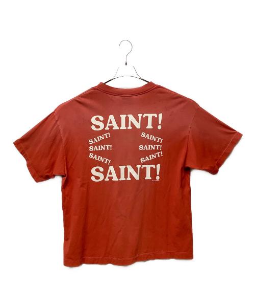 SAINT MICHAEL（セントマイケル）SAINT MICHAEL (セントマイケル) ヴィンテージ加工プリントTシャツ レッド サイズ:XLの古着・服飾アイテム